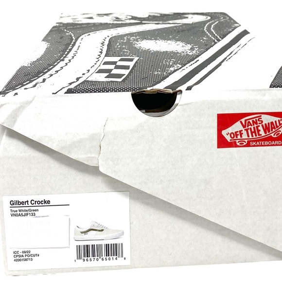 VANS Gilbert Crocket Shoes Women's Skate White Suede Low Sneakers VN0A5JIF133 - Picture 9 of 10